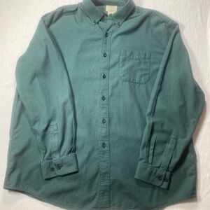 L.L. Bean Forest Green Casual Button-Down Shirt